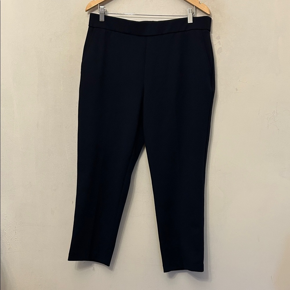 Hilary Radley navy blue pull on pants Size L EUC